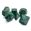 Sada kociek na RPG: Chessex - Green Copper Opaque Poly Dusty (7 ks)