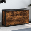 Lavička na topánky s vyklápacou zásuvkou dymový dub 102x32x56cm-ForU-835129