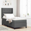 zahrada-XL Boxspring posteľ s matracom, tmavosivá, 90 x 190 cm, tkanina. 3341617