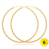 MINET Pozlátené strieborné náušnice CIRCLES 6 cm JMAN0392GE06
