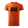 Sablio Tričko s potlačou Fortnite Team 2 - oranžové XL