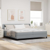 zahrada-XL Posteľ boxspring s matracom s matracmi Svetlosivá 200 x 200 cm 3341062
