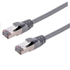 C-TECH CB-PP6A-05 patch, Cat6a, S/FTP, 0,5m, šedý