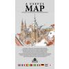 Praktická mapa centra Prahy s 69 ilustracemi historických památek stříbrná