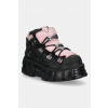 Nubukové tenisky New Rock Nobuck Negro + Nobuck Rosa + Tower Negro Lateral