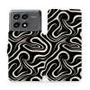 Flipové pouzdro Mobiwear - Xiaomi Poco X6 Pro 5G - VA63S Vlnky a linky (Knížkové flip pouzdro, obal, kryt na mobil Xiaomi Poco X6 Pro 5G - VA63S Vlnky a linky, materiál Umělá kůže + TPU - ochrana 360°