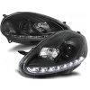 FIAT GRANDE PUNTO 05-08 - predné čierna svetlá s LED svietením