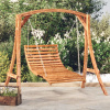 zahrada-XL Hojdacia posteľ, ohýbaný masív s tíkovým povrchom 115x147x46 cm 313939
