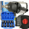 Rázový uťahovák - Pneumatický dopadový kľúč 2100nm 3/4 '' + čiapky (Impact Key+kufor 400 W Tw0350J Makita)