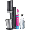 SodaStream Crystal 3.0 + skleněná láhev 0.615 L + bombička Barva: Černá