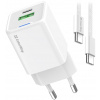 COLORWAY 1x USB-C/ sieťová nabíjačka/ GaN/ PD/ PPS/ QC/ 35W/ Vrátane 100cm kábla/ Biela