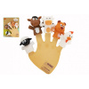 Teddies Maňásek prstový zvířátko domácí farma guma 5cm na kartě 16x20,5cm