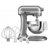KitchenAid robot Heavy Duty 5KSM55SXXECU stříbrná + Akční set KitchenAid kovový mlýnek na maso 5KSMMGA