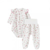 MBaby Zavinovacie body + polodupačky, 2D sada, Amélia, biela/ružová, 68 (3-6m)