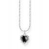 Thomas Sabo KE2297-643-11 Silver Necklace With Black Heart Pendant Heart Romance Ladies