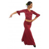 Happy Dance, Sukne na flamenco s vsadkami EF118, vínová 48