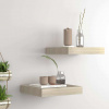 vidaXL Plávajúce nástenné police 2 ks, dubové 23x23,5x3,8 cm, MDF - Hnedá - 111906-190699