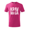 Nápis Krav Maga - Tričko detské bavlnené - 158 cm/12 rokov ( Malinová )