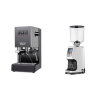 Gaggia New Classic EVO, grey + Eureka Atom Specialty 75, white