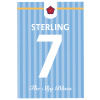 Superfutbal Maketa dresu Manchester City, svetlomodrá Rozmer: A4, Meno a číslo: Sterling 7