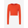Spirit of OM tričko crop top s dlhým rukávom - oranžové Velikost: M
