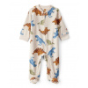 CARTERS CARTER'S Overal na zips fleece Sleep & Play khaki Dino chlapec NB/veľ.56
