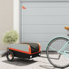 Vozík za bicykel, čierno oranžový 30 kg, železo-ForU-94033
