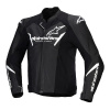 ALPINESTARS bunda FASTER 3 AIRFLOW, ALPINESTARS (černá/bílá, vel. 50)