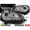 Predné svetlá Volkswagen Golf 5, 2003-2009, LED Daylight, čierne black, XENON D2S