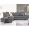 Rohová sedacia súprava Aldon, šedá tkanina, ľavý roh