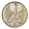 Stříbrná mince 5 marka Deutsche republik D 1958