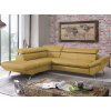 Rohová sedacia súprava Estelle, žltá látka, ľavý roh