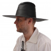 Espadas y Sables de Toledo SL Čierny kožený klobúk Fedora