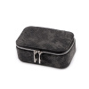 Malá šperkovnica na zips 8x13x6 cm - šedá tmavá