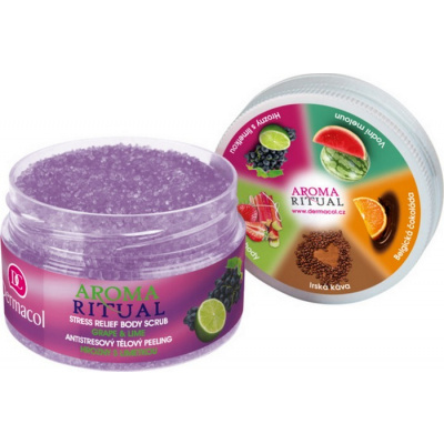 Dermacol Aroma Ritual Hrozno s limetkou Antistresový telový peeling 200 g