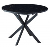 Okrúhly jedálenský stôl rozkladací GASTON BLACK