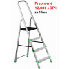 Schodíky hliníkové - 8 stupne, 160 cm, nosnosť 120 kg, VASKO