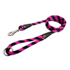 PROFIZOO Vodítko lano ŠPIRÁLA (14mm x 150cm) čierno-fuchsie