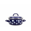 BELIS Smaltovaný kastról s pokrievkou ø 16 cm – 1,4 l – PUNTÍK modrý - 52216-160DAE05