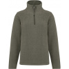 KARIBAN VINTAGE ENZO K912/ Pánska fleecová mikina - green marble heather M