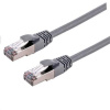 C-TECH CB-PP6A-1 patch, Cat6a, S/FTP, 1m, šedý