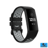 Silikónový remienok Fitbit Charge 3 / 4 – Perforated – čierno-šedá