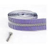 Zips metráž / 5 mm / fialový pásikavý / strieborné zúbky