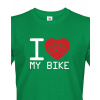 Pánské tričko I love my bike, Barva Zelená, Velikost XS, Canvas Pánské tričko s krátkým rukávem Bezvatriko.cz 0156