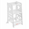 VEVOR Učiaca veža 844 x 553 x 482 MM Biely Bambusový vežový stolík