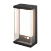 LED Solution Čierne LED nástenné solárne svietidlo s pohybovým čidlom 0,5W IP54 23032