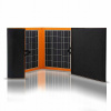 SOLÁRNY PANEL A05 6V, 20W, 2XUSB OUTPUT: 5V 3A ČIERNO-ORANŽOVÝ