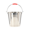 Nerezové vedro v striebornom farebnom prevedení s rúčkou o objeme 10 litrov 40820