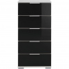Carryhome KOMODA, čierna, 49/102/41 cm - Spálňové sety - 001787046059