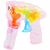Bublinková pištoľ mydlové bubliny + tekutina (BUBBLE GUN 60 ml LED LAMPA hit 720)